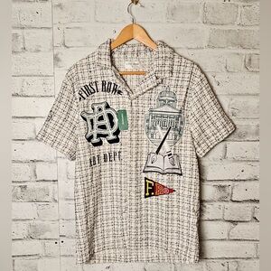 First Row Art Dept Graphic Polo Shirt Simons NWT Size S Streetwear